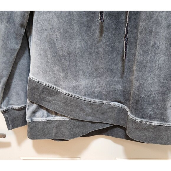 Sundance Aurora Gray Velour Hoodie Womens Size S Sweatshirt Cozy Soft Pullover - Picture 3 of 7